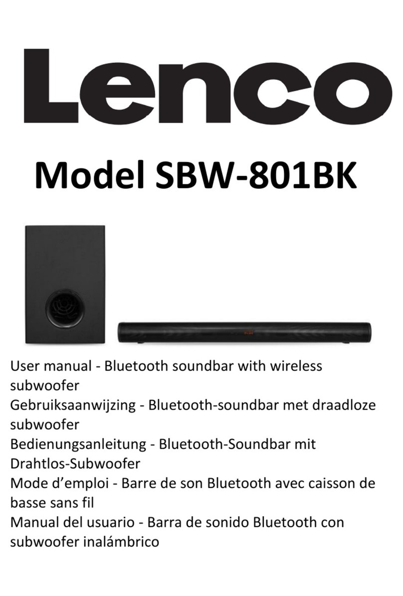 LENCO SBW-801BK user manual