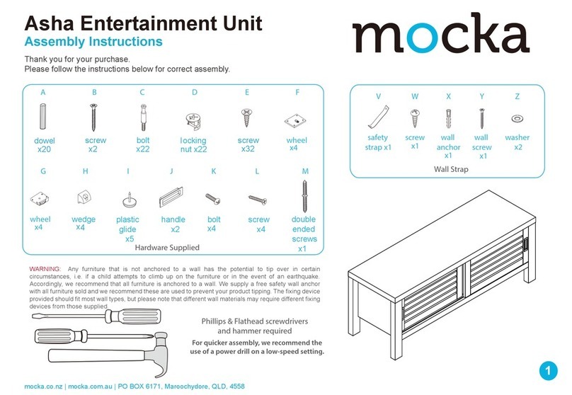 Mocka Asha Entertainment Unit Assembly instructions