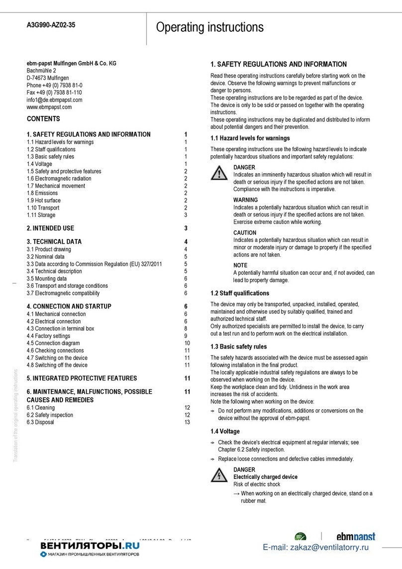 Ebmpapst A3G990-AZ02-35 User manual