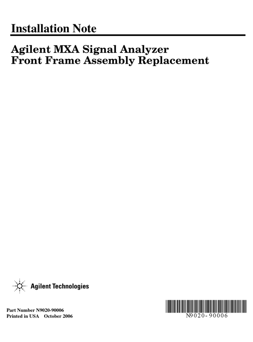 Agilent Technologies MXA N9020A Installation note Agilent Technologies MXA N9020A Installation note