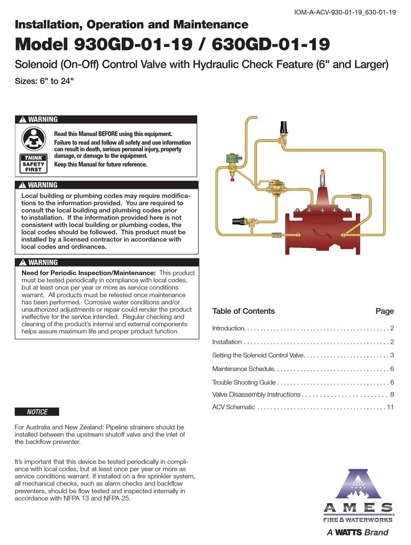 Watts AMES 930GD-01-19 Installation, operation and maintenance instructions