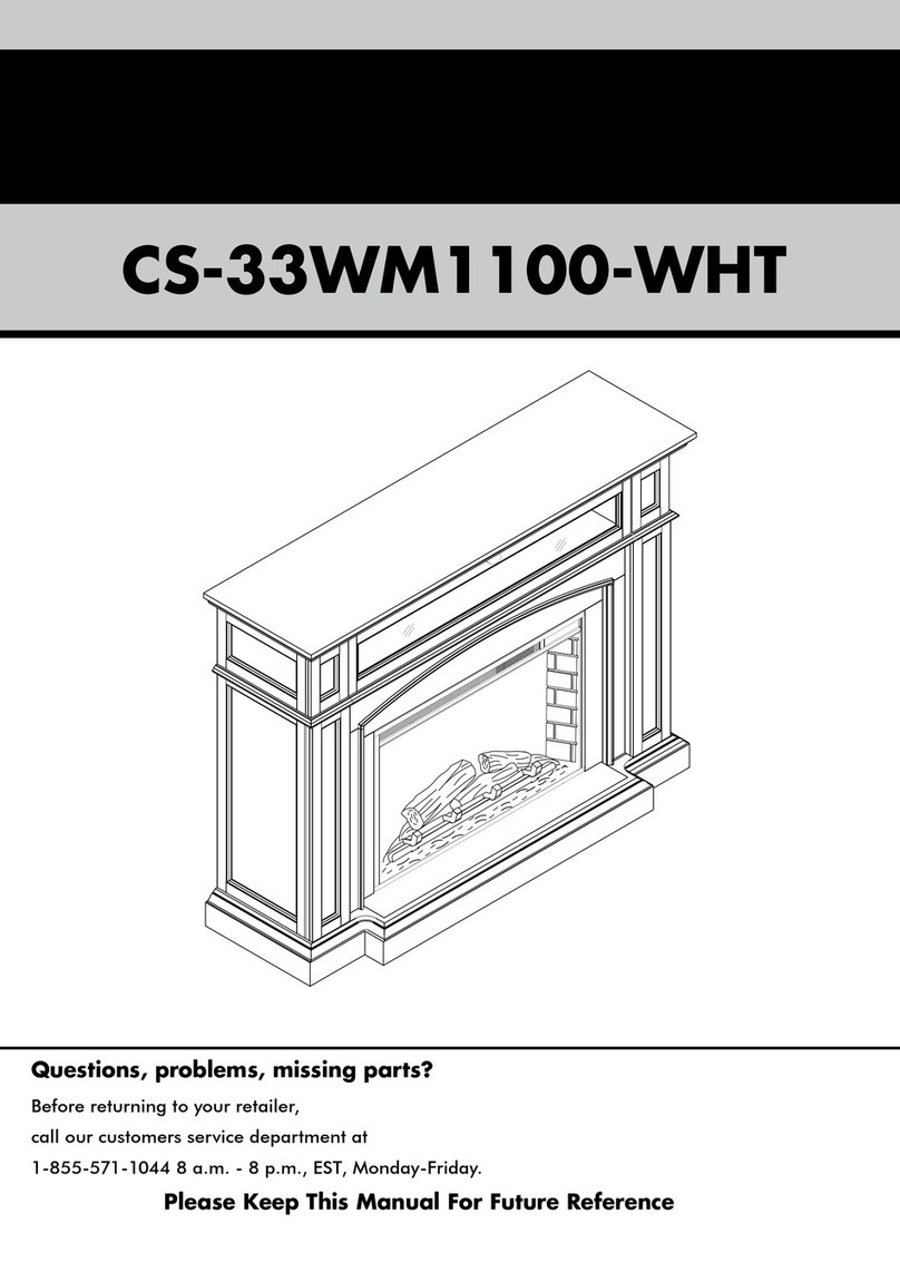 Electric Fireplaces Direct CS-33WM1100-WHT manual Electric Fireplaces Direct CS-33WM1100-WHT manual