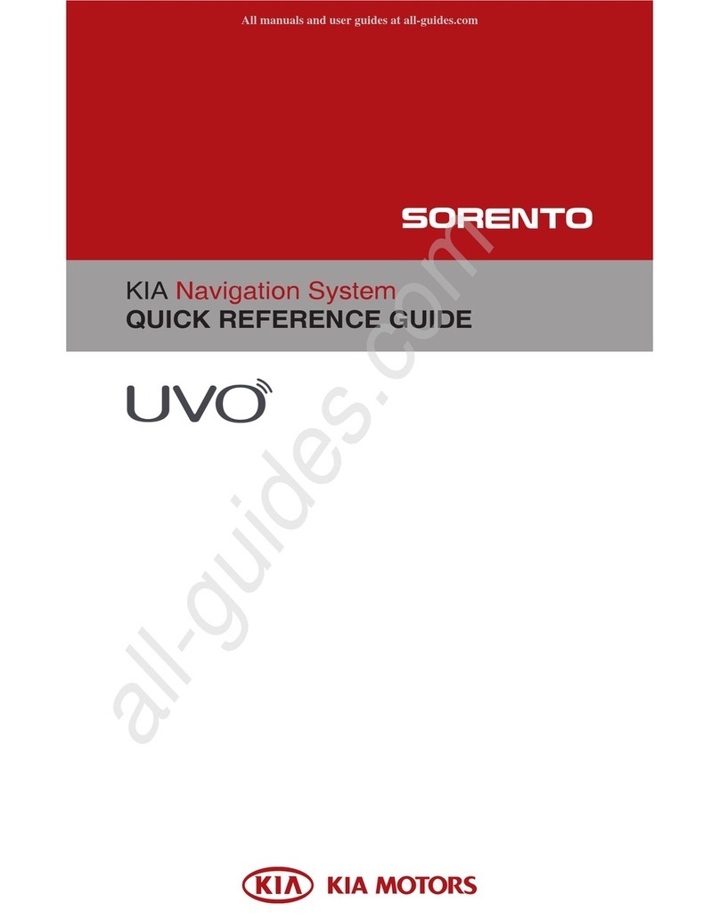 Kia UVO SYSTEM Sorento Quick reference guide