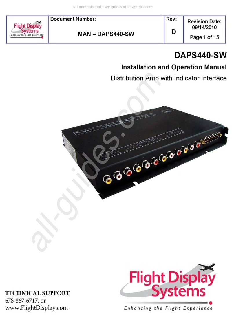 Flight Display Systems DAPS440-SW Installation and operation manual