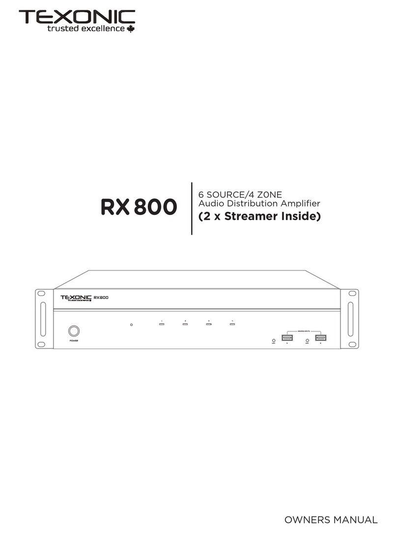 TEXONIC RX 800 owner's manual