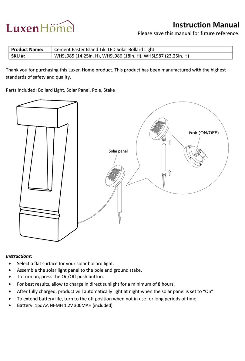 LuxenHome Easter Island WHSL985 instruction manual