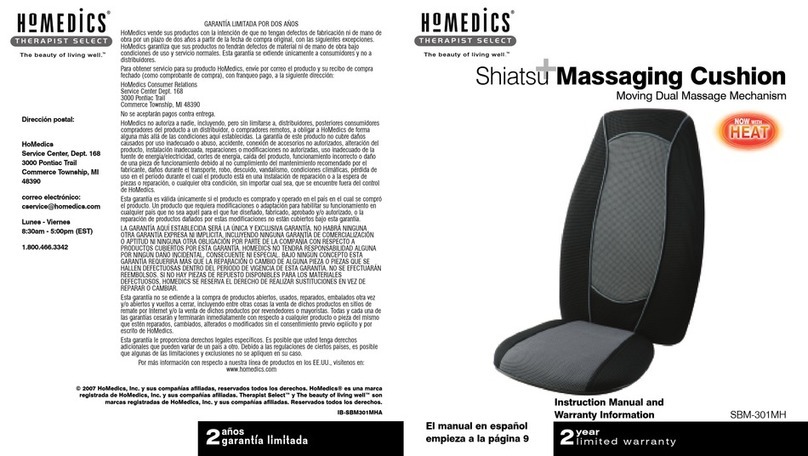 HoMedics SBM-301MH Instruction Manual