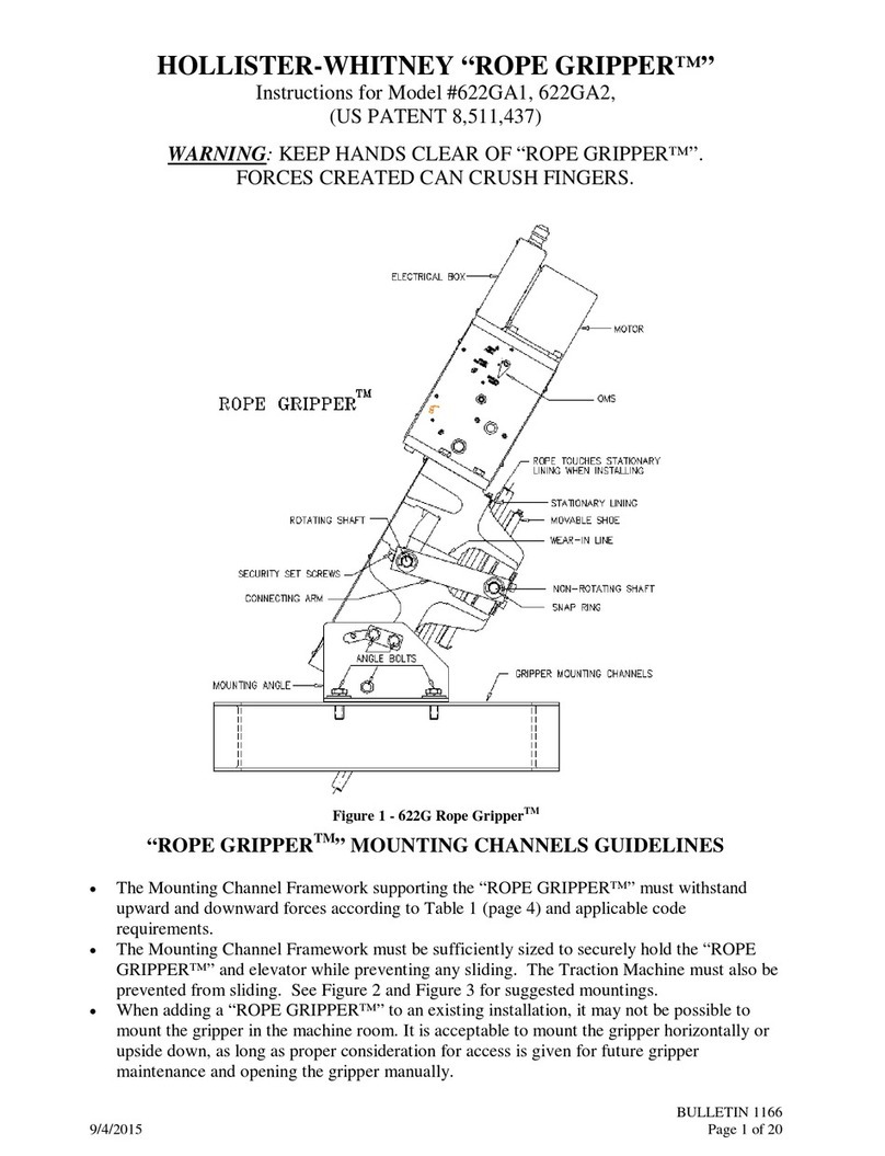 HOLLISTER-WHITNEY ROPE GRIPPER 622GA1 instructions HOLLISTER-WHITNEY ROPE GRIPPER 622GA1 instructions