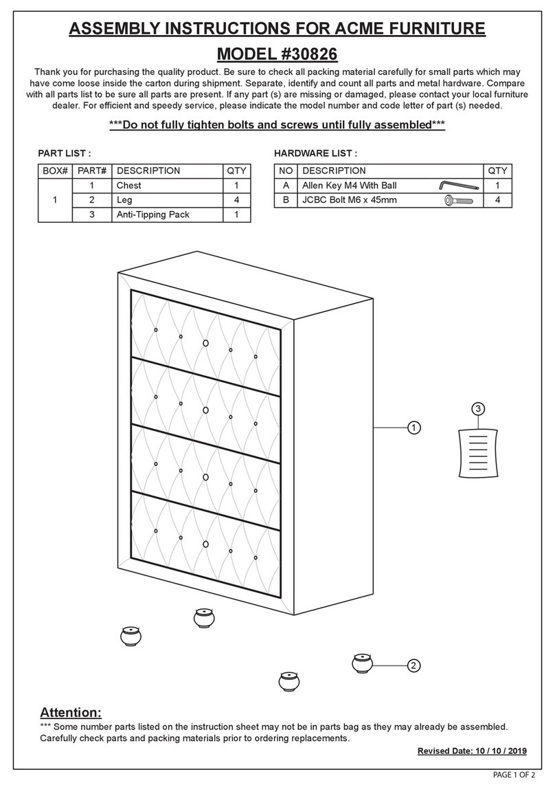 Acme Furniture 30826 Assembly instructions Acme Furniture 30826 Assembly instructions