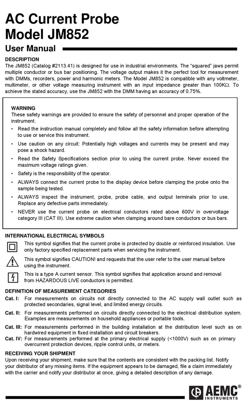 AEMC instruments JM852 User manual