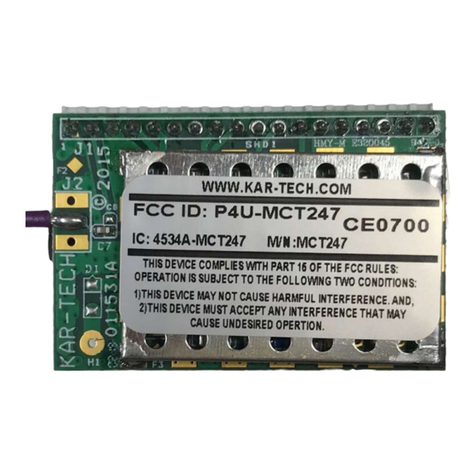 KAR-TECH MCT247 Installation and operation manual