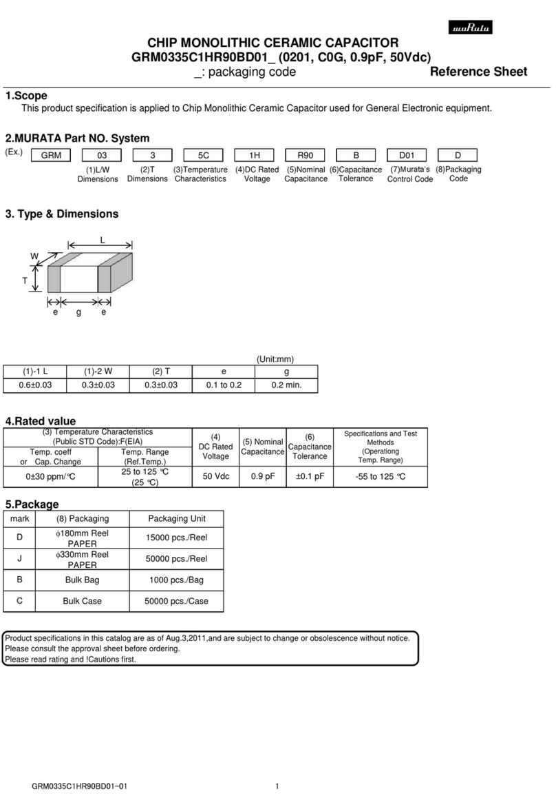 Murata GRM0335C1HR90BD01 Series User manual Murata GRM0335C1HR90BD01 Series User manual