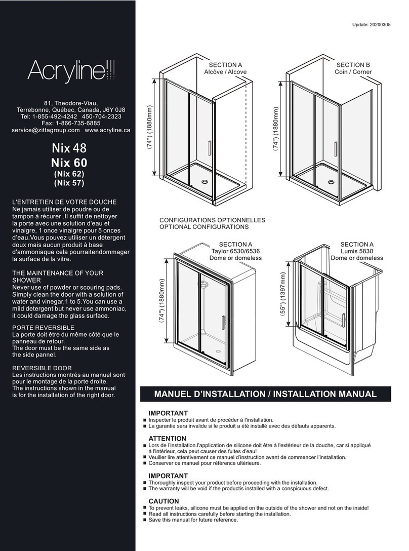 Acryline Nix 48 installation manual