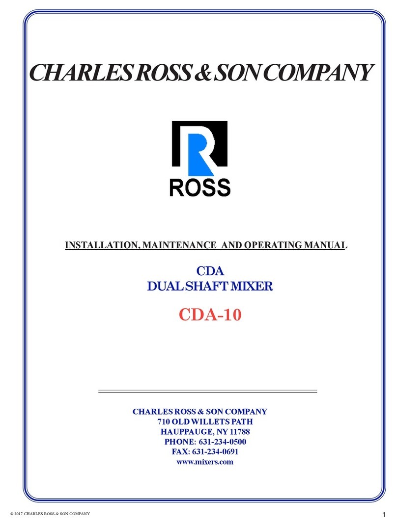 Ross CDA-10 Installation, maintenance and operating manual