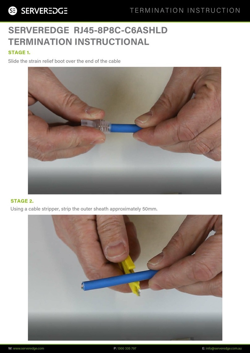 Serveredge RJ45-8P8C-C6ASHLD Termination Instruction