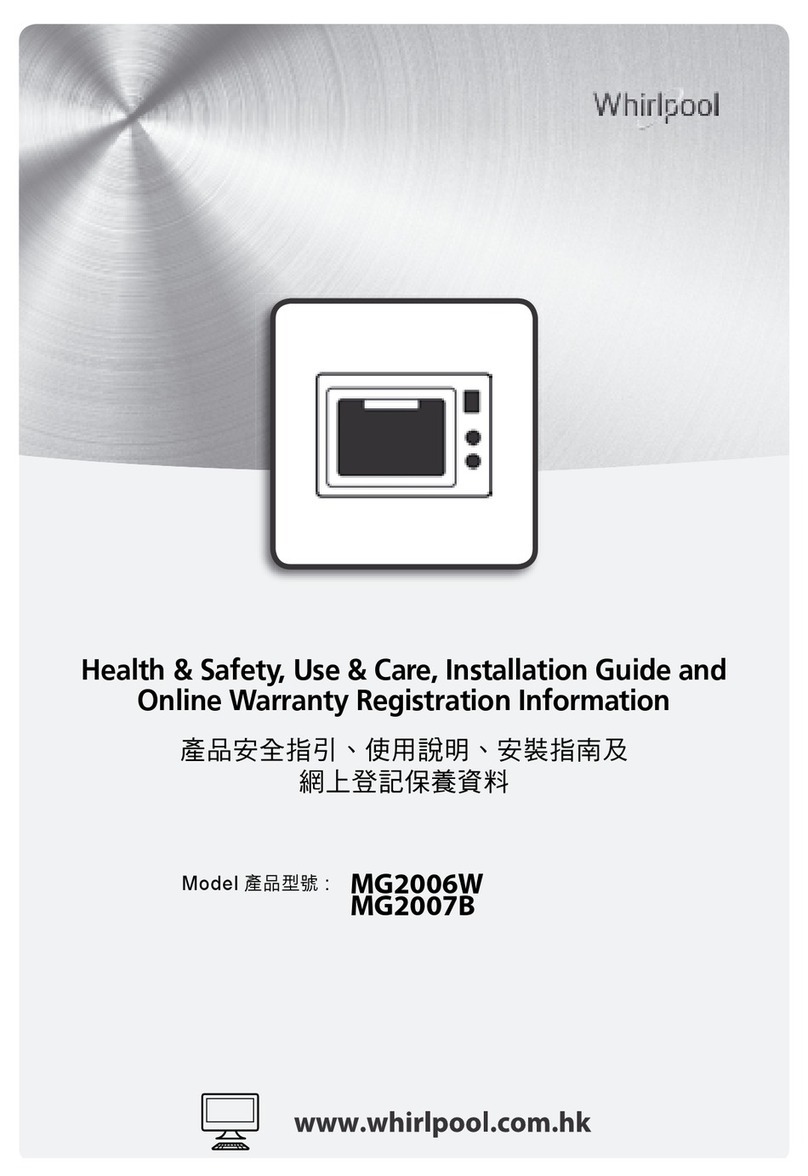 Whirlpool MG2006W Installation guide