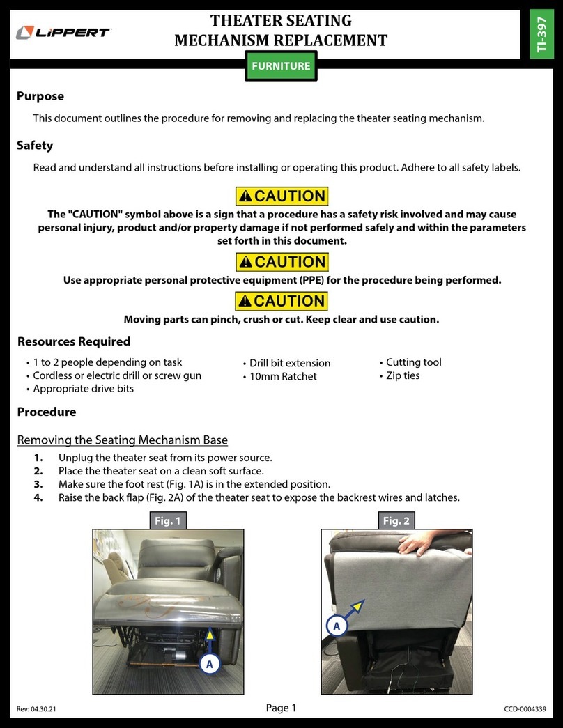 Lippert THEATER SEATING Use and care manual Lippert THEATER SEATING Use and care manual