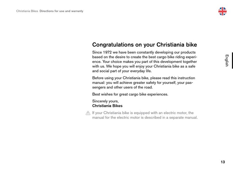 christiania bikes Short Directions for use and warranty