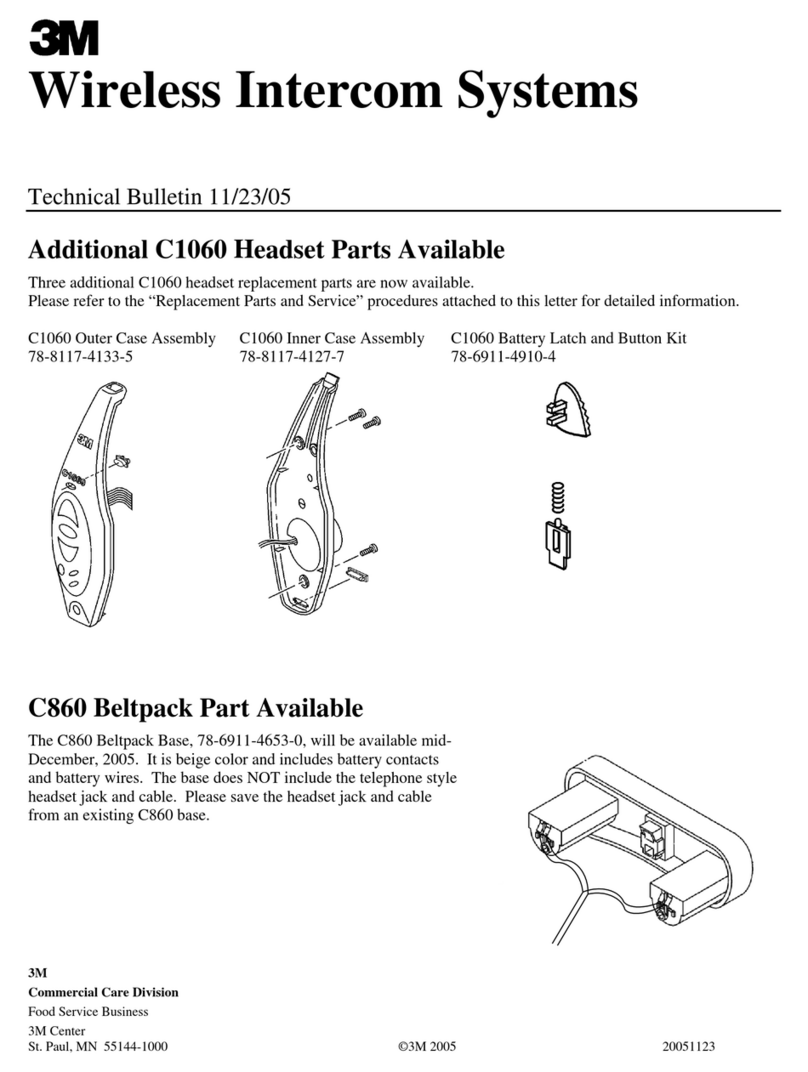 3M HEADSET C1060 User manual