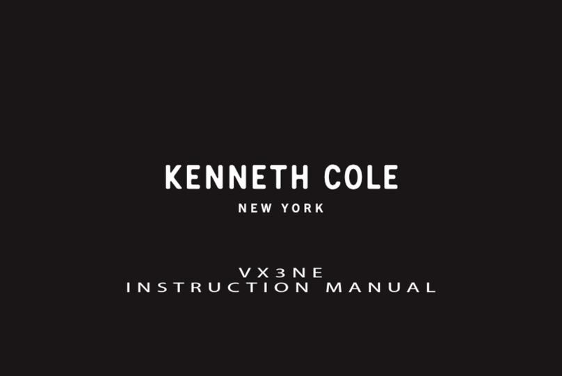 Kenneth Cole VX3NE instruction manual