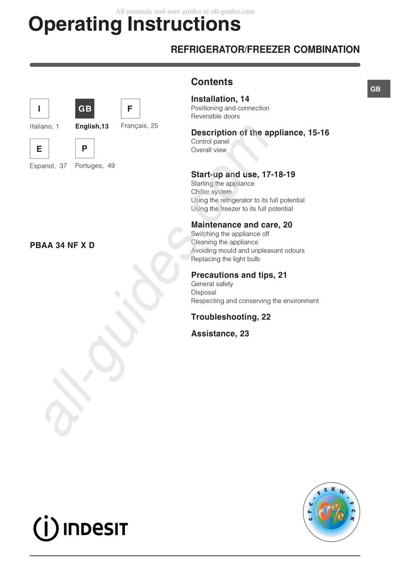 Indesit PBAA 34 NF X D operating instructions