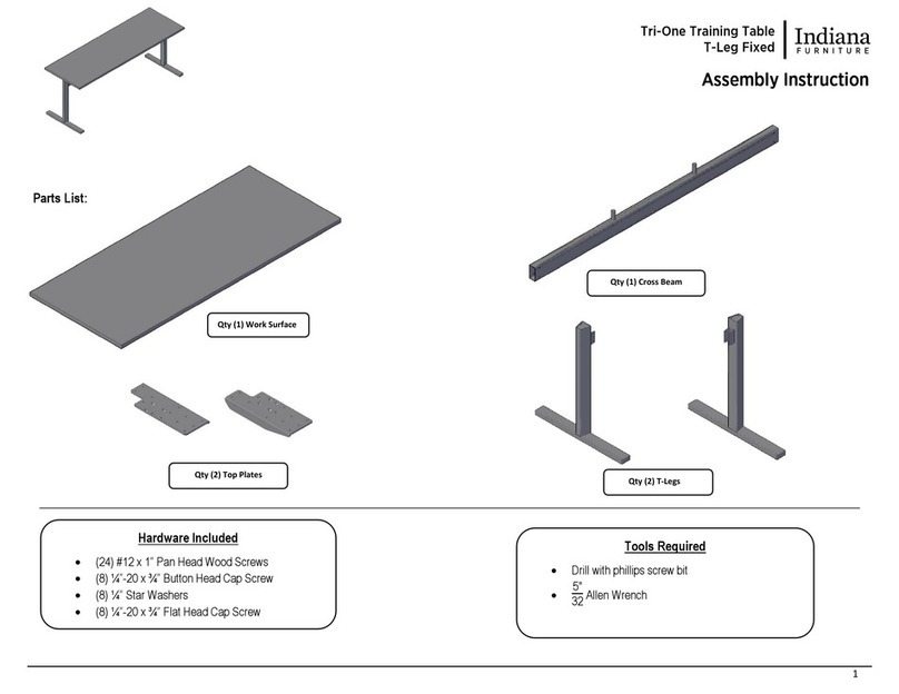 Indiana Furniture Tri-One Assembly instruction