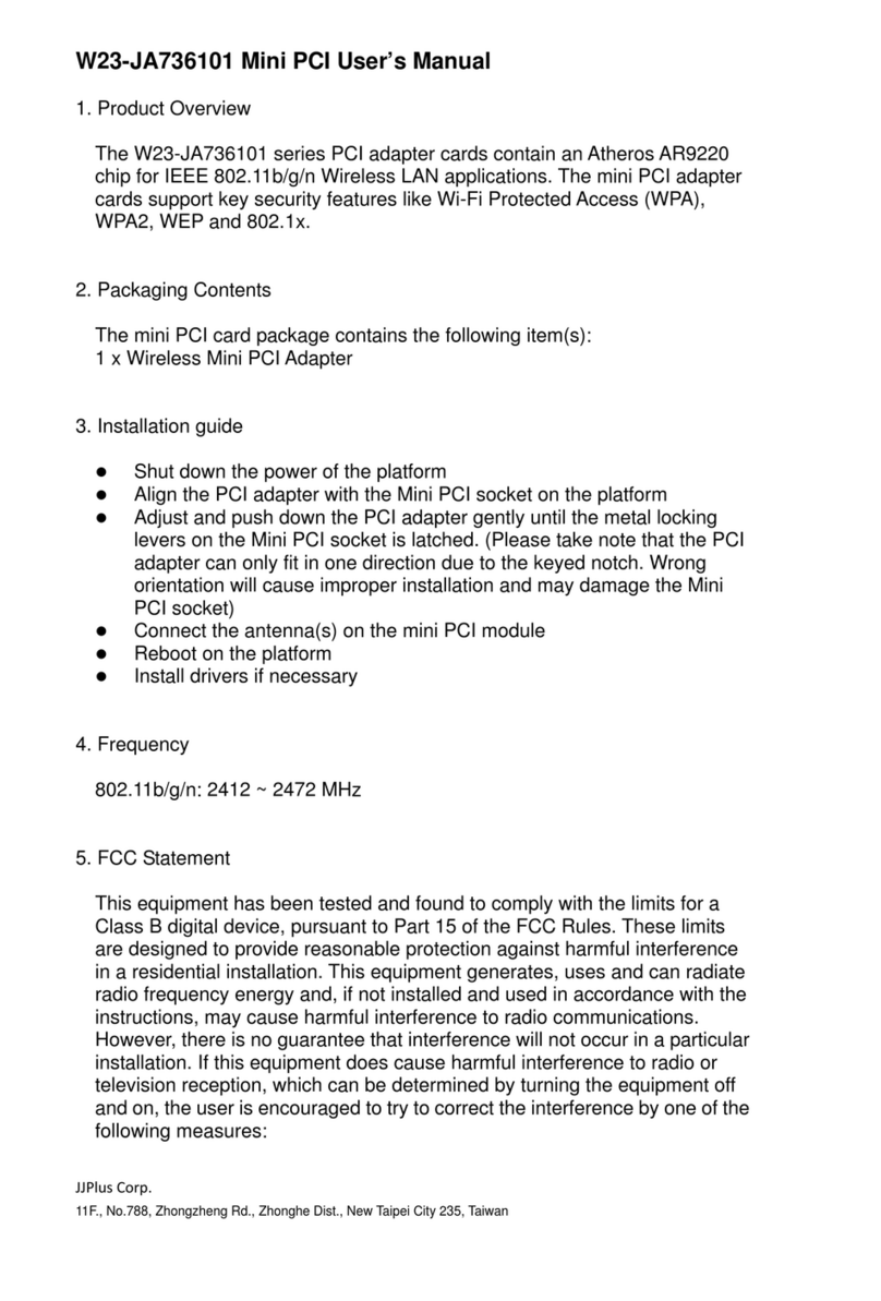 JJ Plus W23-JA736101 Series user manual
