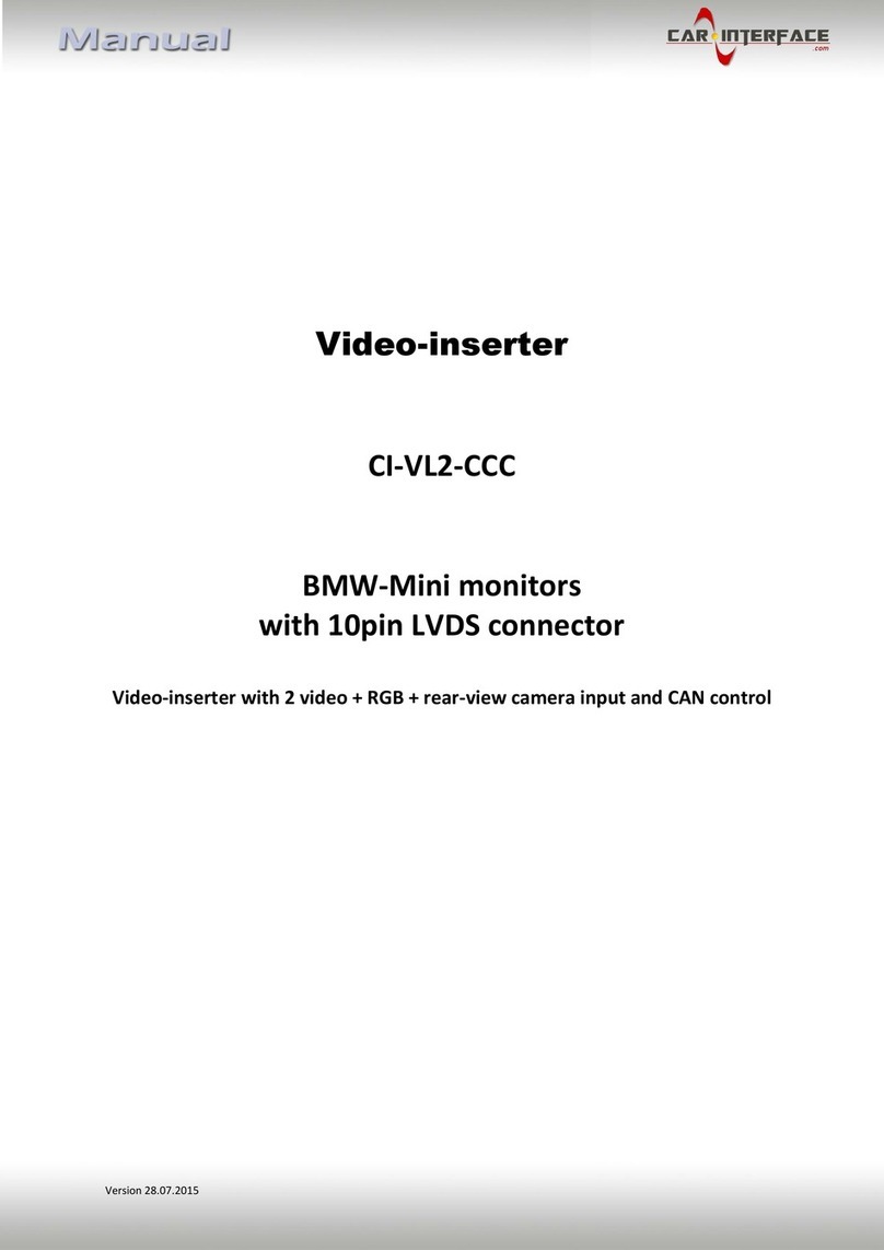 Car-Interface CI-VL2-CCC User manual Car-Interface CI-VL2-CCC User manual