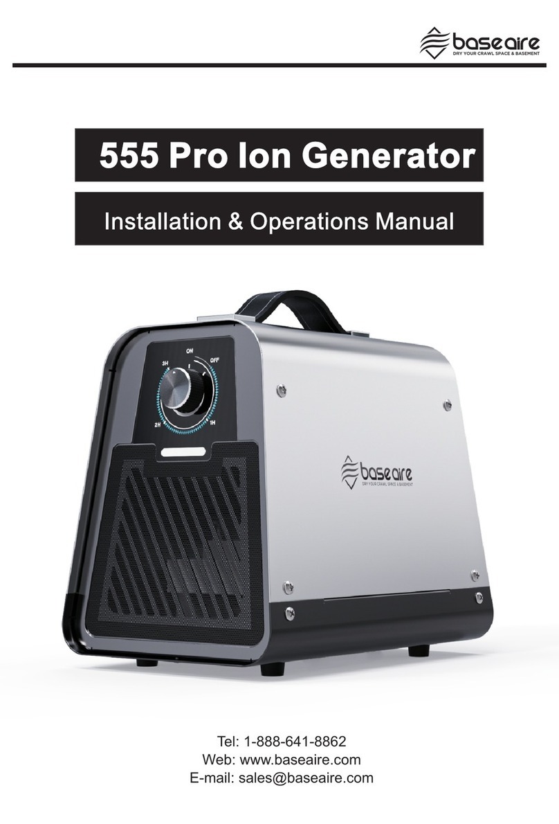 Base aire 555 Pro Installation & operation manual
