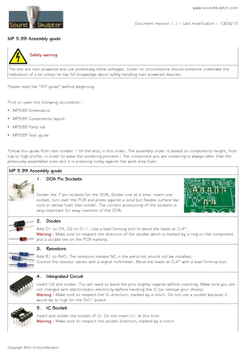 Sound Skulptor MP 599 Assembly guide