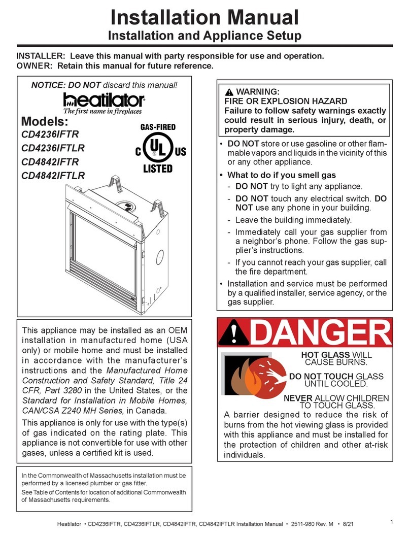 Heatilator CD4236IFTR installation manual Heatilator CD4236IFTR installation manual