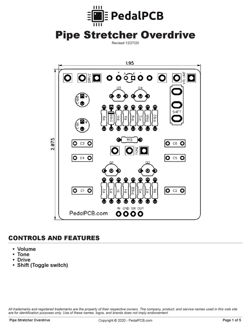 PedalPCB Pipe Stretcher Overdrive User manual