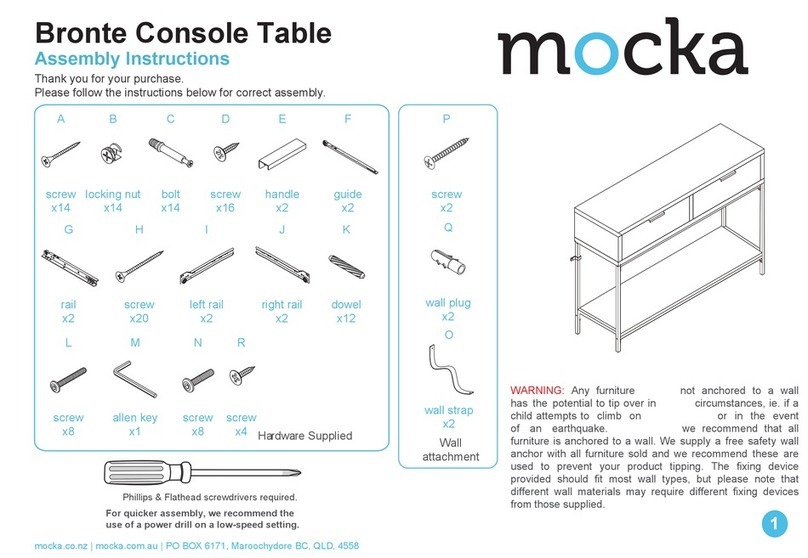Mocka Bronte Console Table User manual
