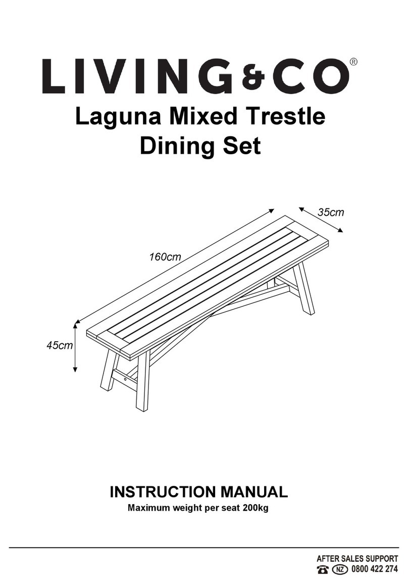 Living & Co Laguna Mixed Trestle Dining Set instruction manual Living & Co Laguna Mixed Trestle Dining Set instruction manual