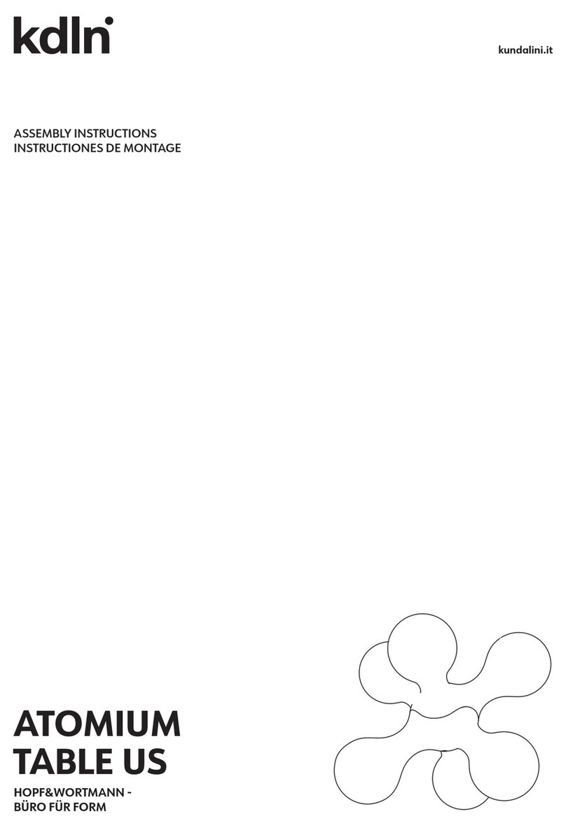 KUNDALINI ATOMIUM TABLE US User manual