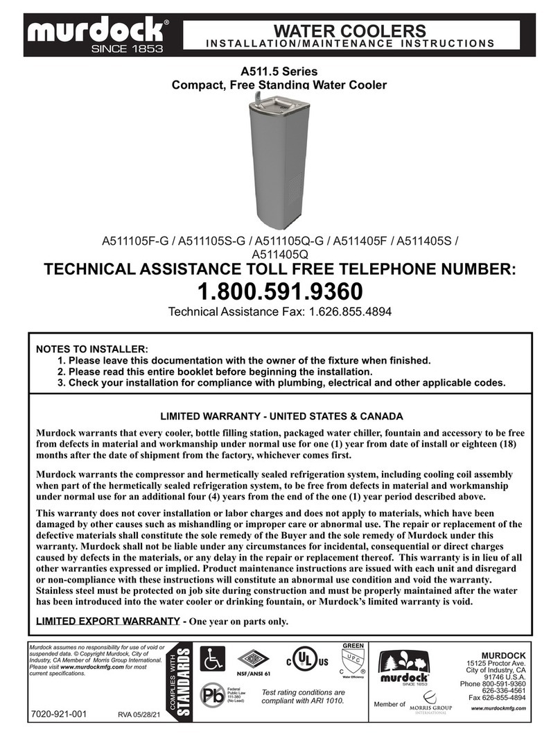 Murdock A511.5 Series Installation and operating instructions Murdock A511.5 Series Installation and operating instructions