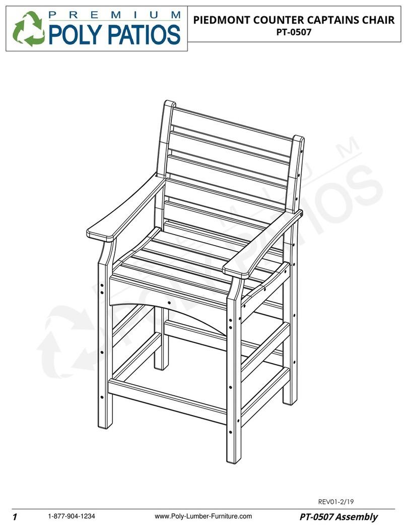 Premium Poly Patios Piedmont PT-0507 Assembly instructions