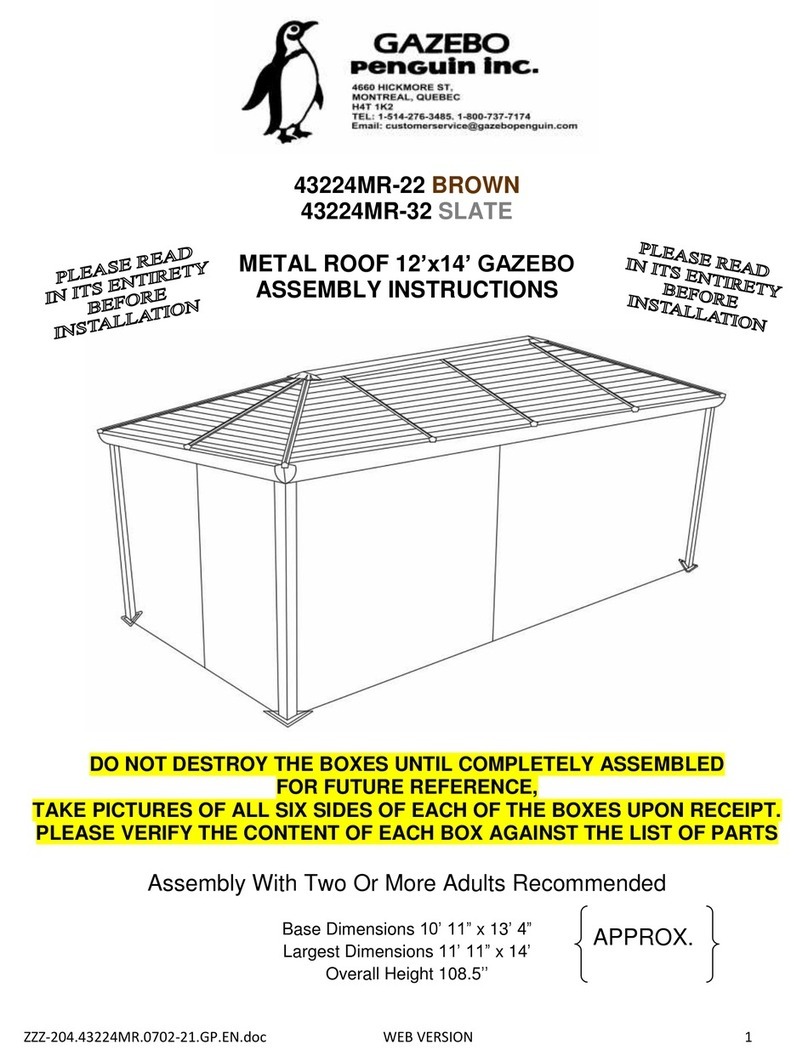 Gazebo penguin 43224MR-22 User manual