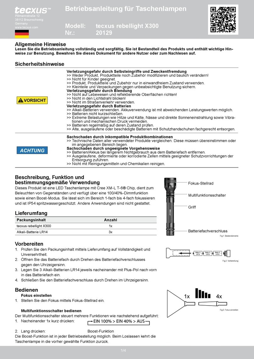 Tecxus rebellight X300 User manual