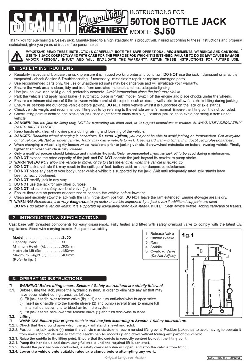 Sealey SJ50 instructions