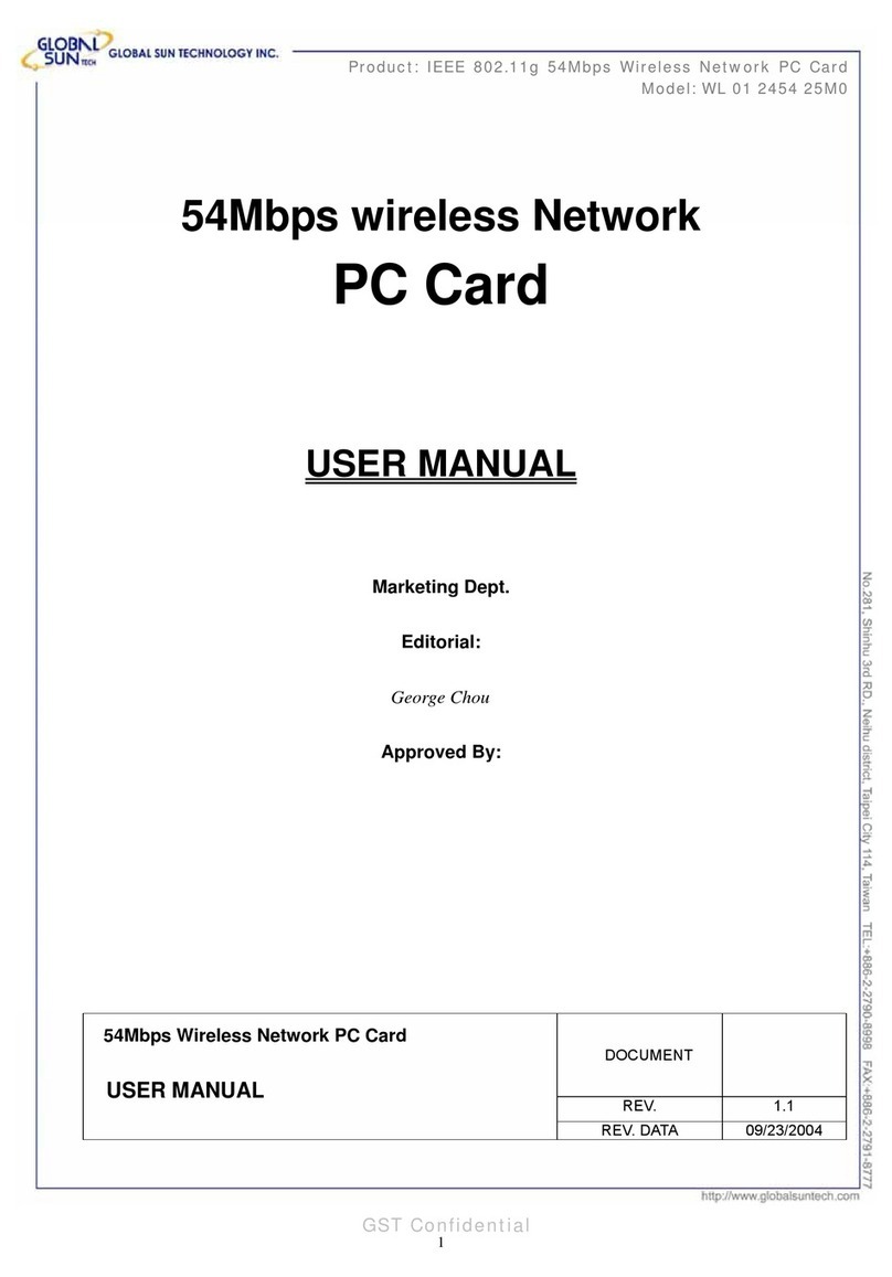 Global Sun Tech WL 01 2454 25M0 user manual
