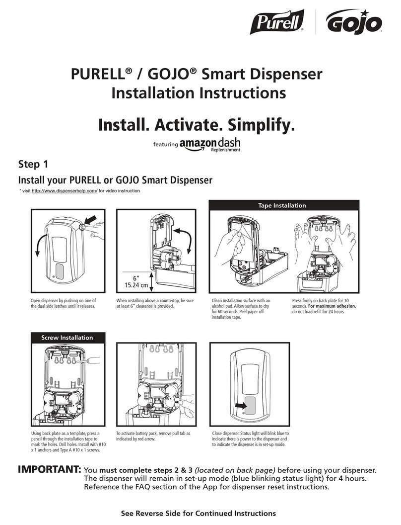 Go Jo Purell Smart Dispenser installation instructions