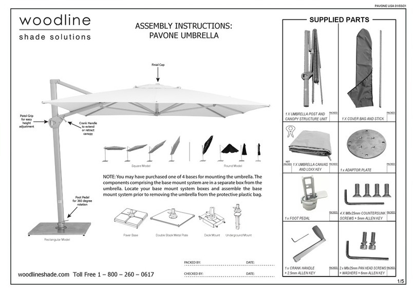 Woodline PAVONE Assembly instructions