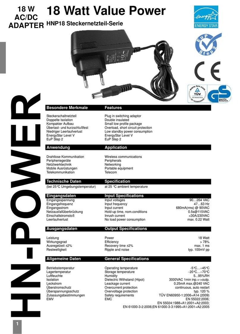 HN Electronic Components HNP18 manual