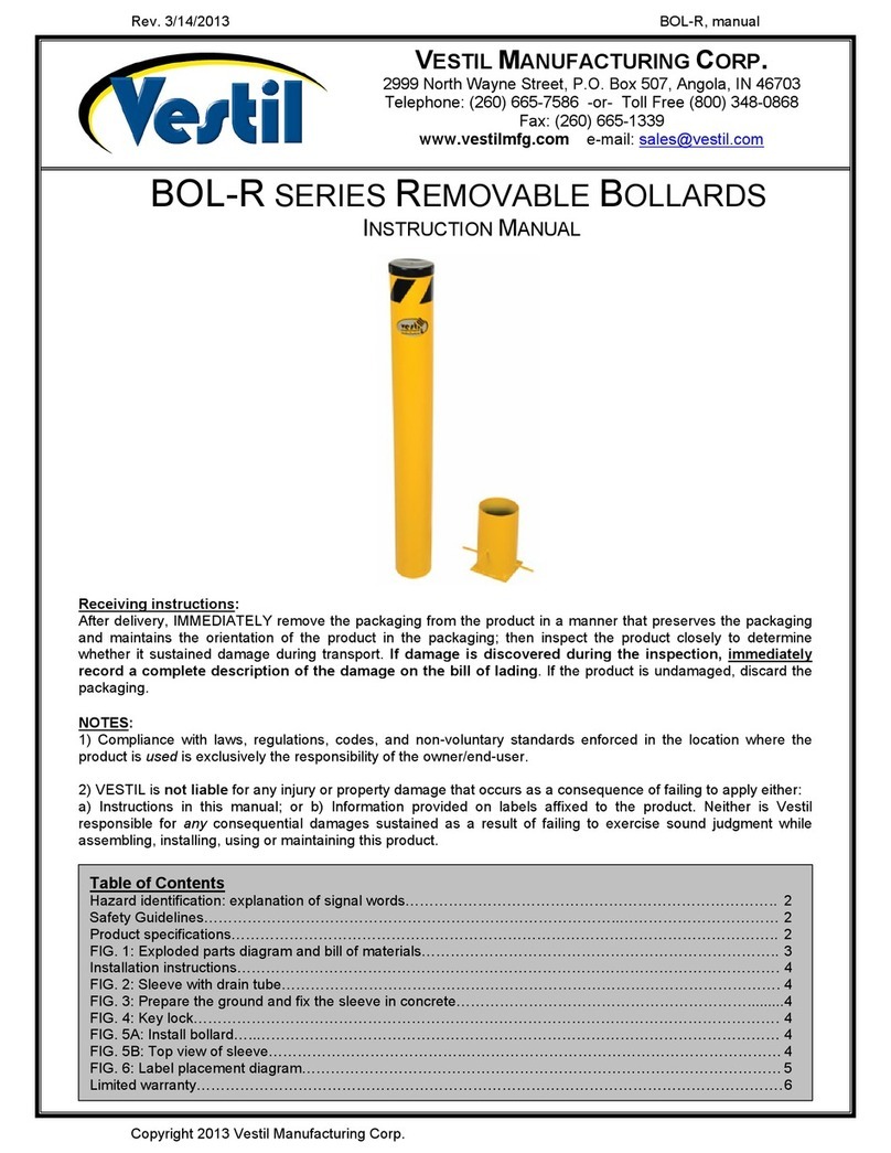 Vestil BOL-R Series instruction manual