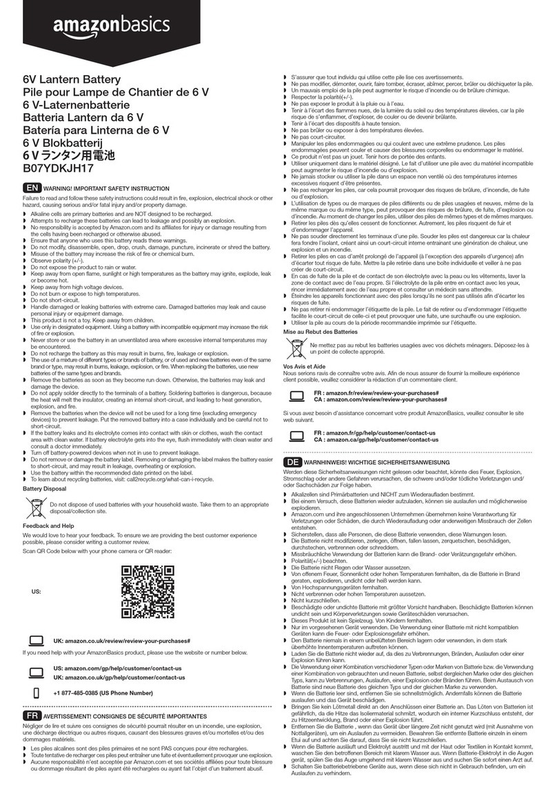 AmazonBasics B07YDKJH17 User manual
