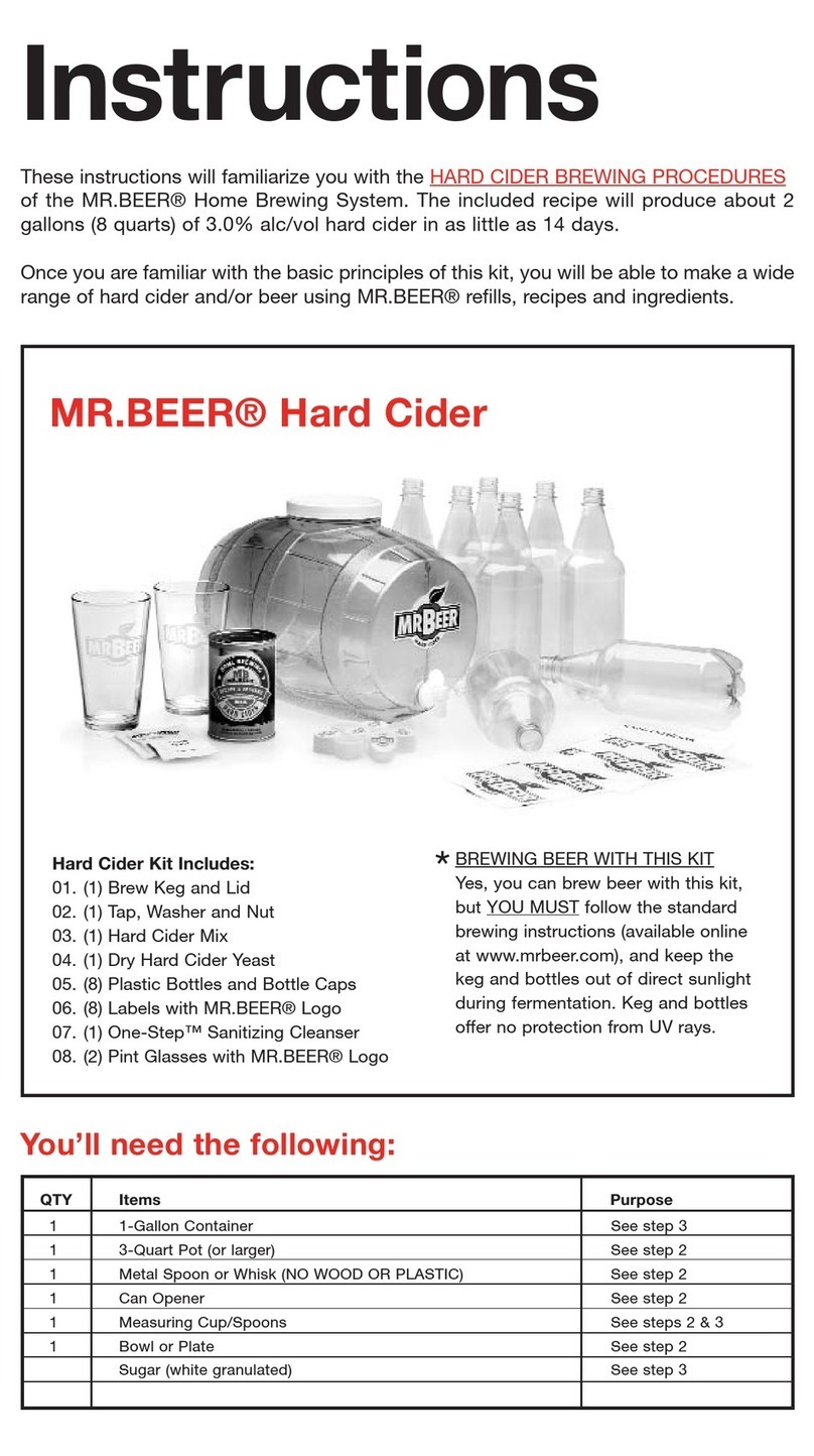 MR.BEER Hard Cider instructions