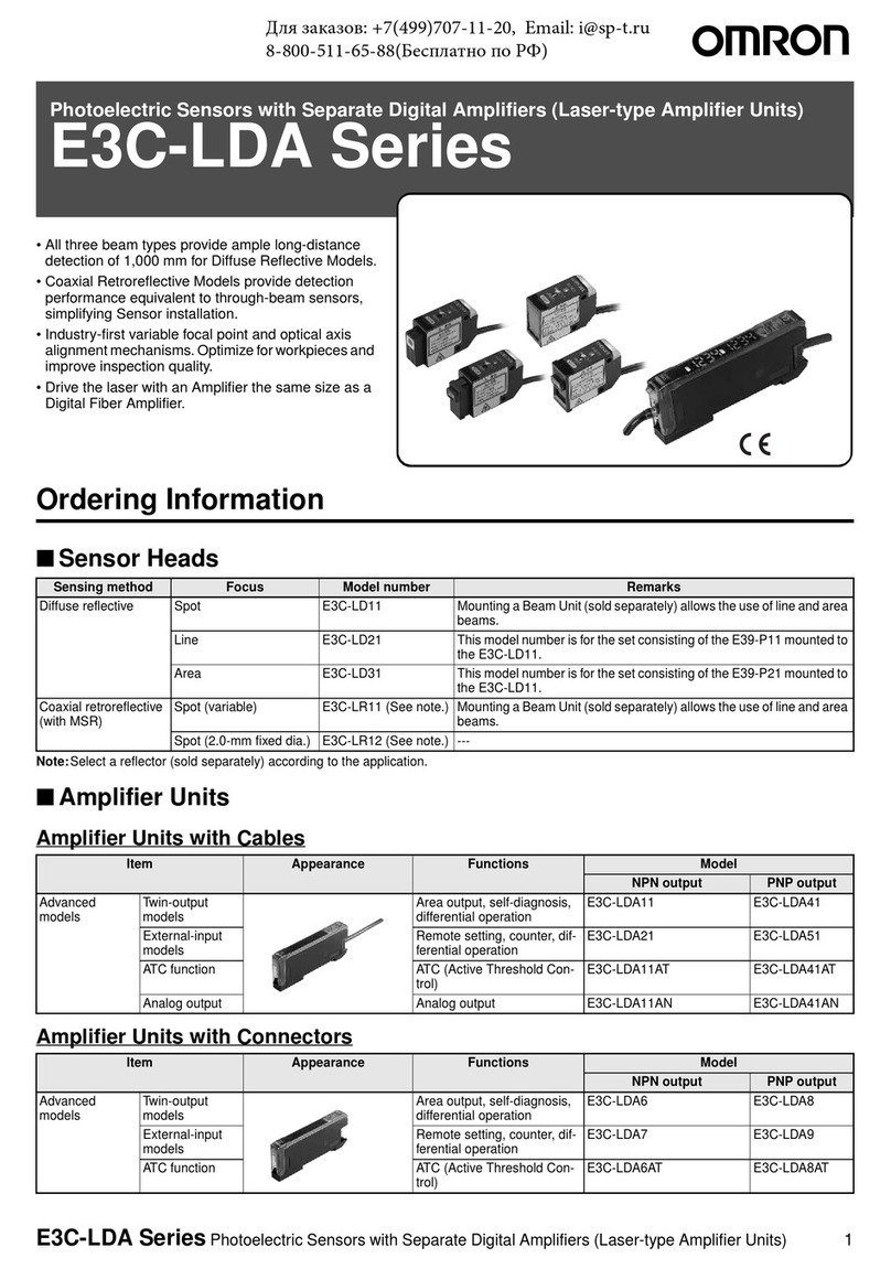 Omron E3C-LDA Series User manual Omron E3C-LDA Series User manual
