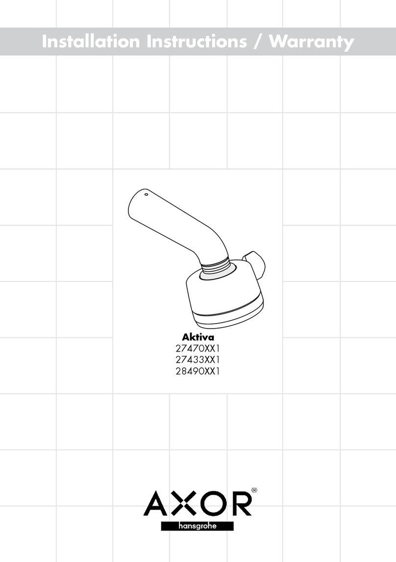 Hans Grohe Axor Aktiva 27470XX1 Installation instructions / warranty