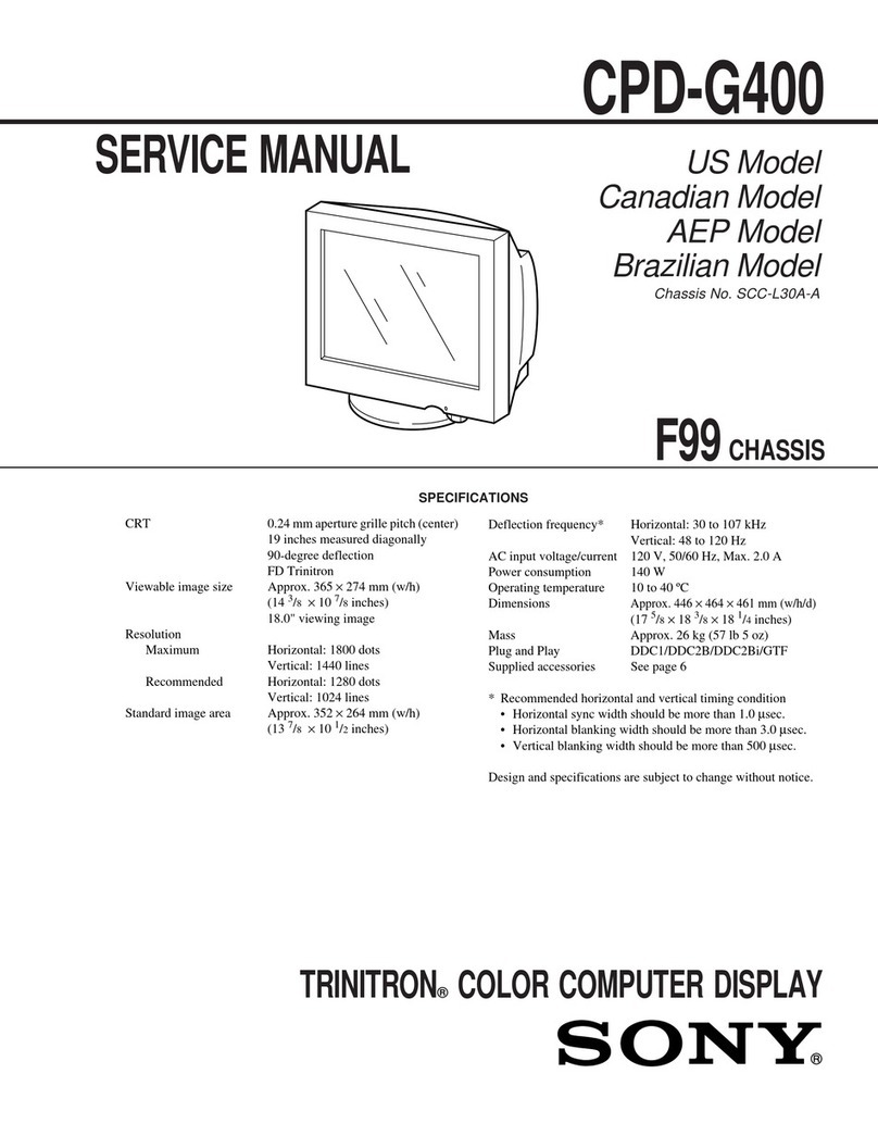 Sony TRINITRON CPD-G400 User manual Sony TRINITRON CPD-G400 User manual